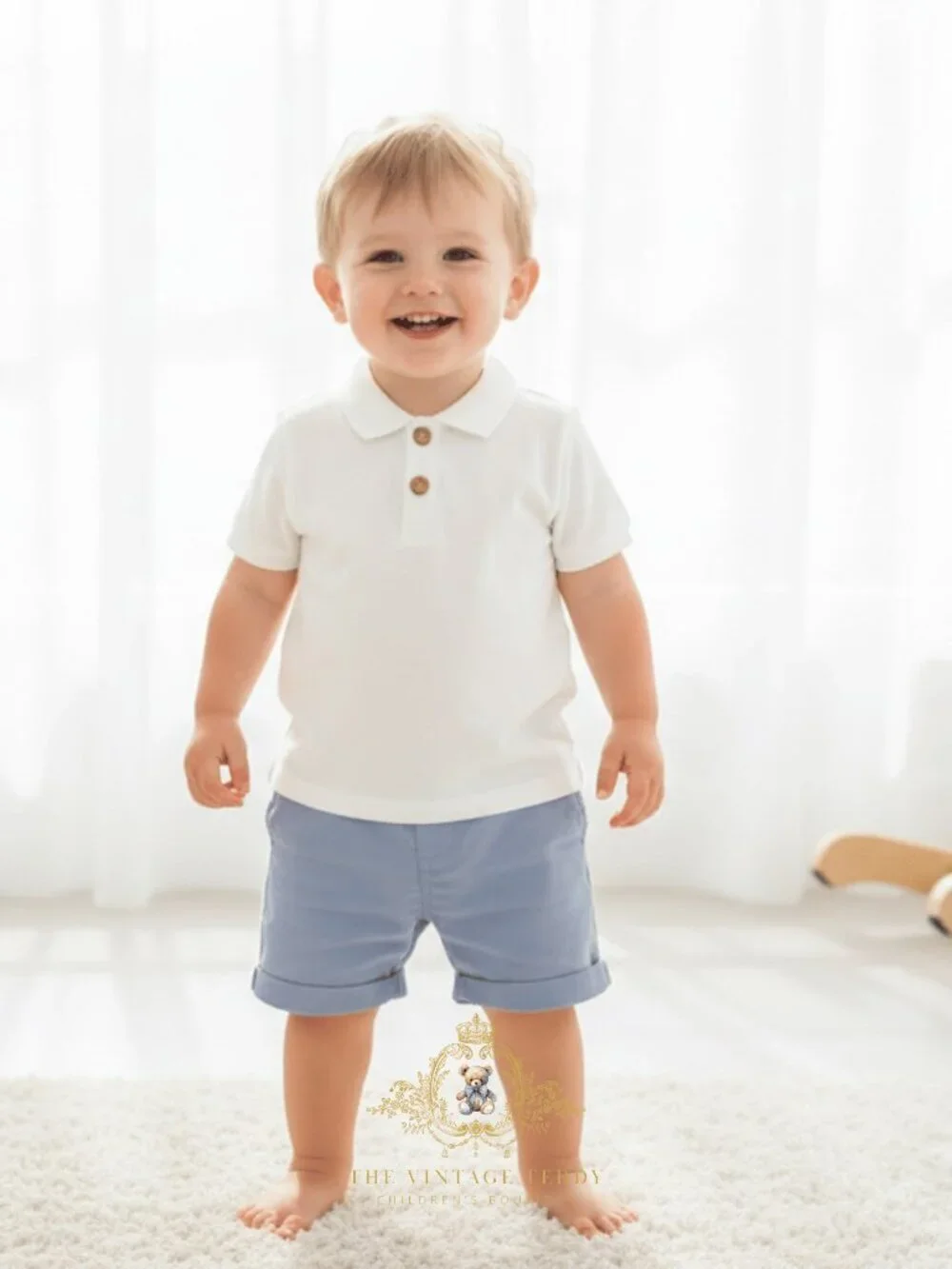 NWT Handsome Boys Polo Button Down Shirt & Shorts 2-Piece Kids Matching Set 5T